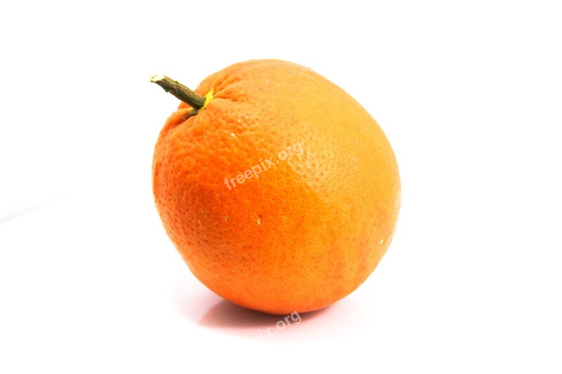 Fruit Orange White White Background Free Image