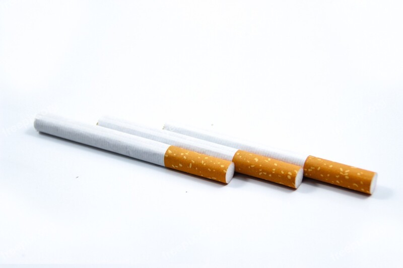 Tobacco Cigarette White White Background Free Image