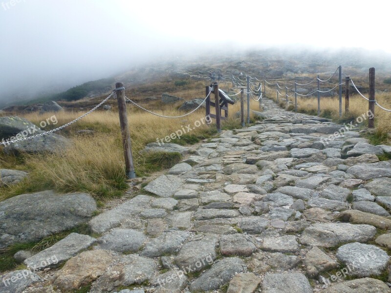 The Path White Stone Landscape Way