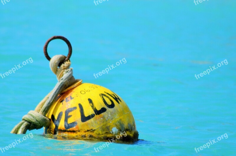 Buoy Boat Sea Yellow Colors