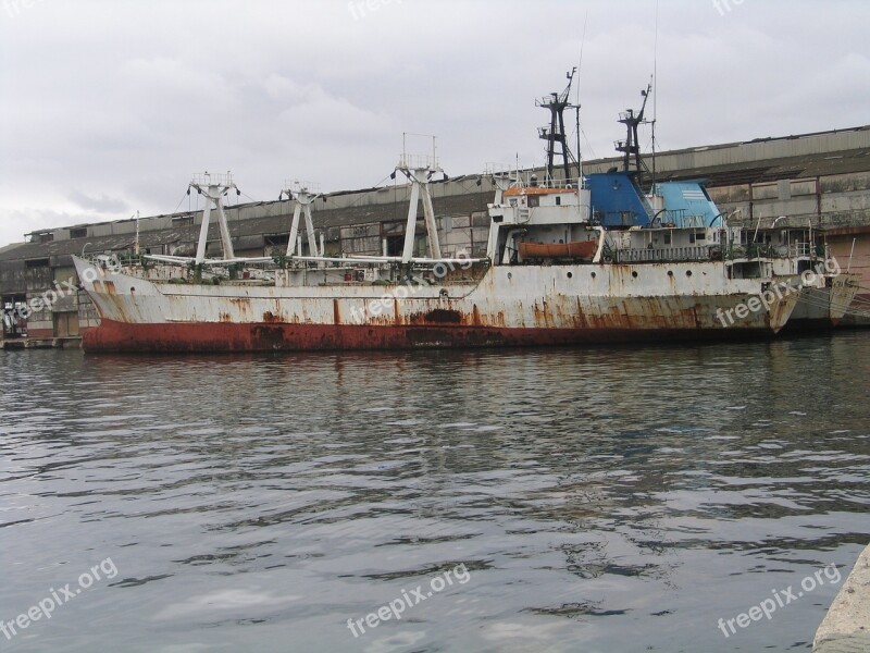 Rusty Ship Old Boat Sea