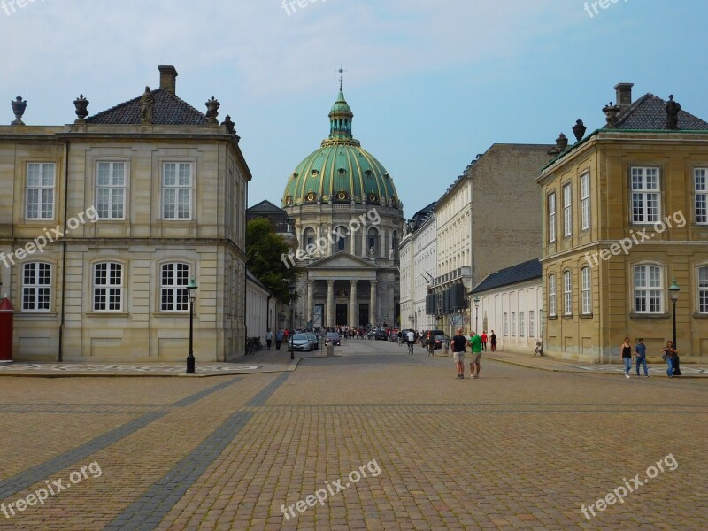 Piazza Queen Amalienborg Copenhagen Denmark