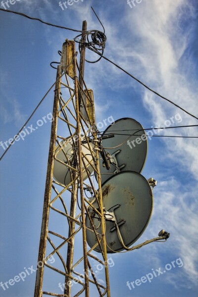 Antenna Disc Old Rusty Satelite