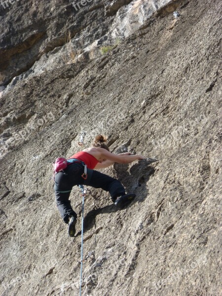 Climber Escalation Rock Wall Siurana Harness