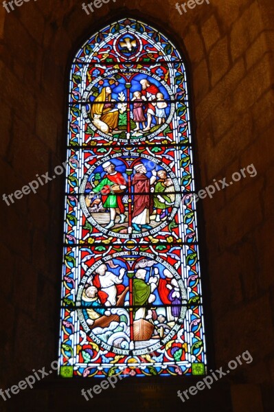 Window Church Stained Glass Window Glass Colorful