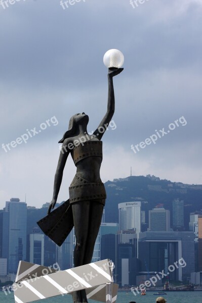 Cityscape Hong Kong Skyline Skyline Chinese Architecture