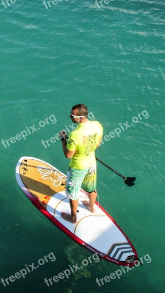 Paddleboard Sport Boarding Water Sport Free Photos