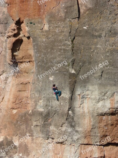 Climber Escalation Rock Siurana Free Photos