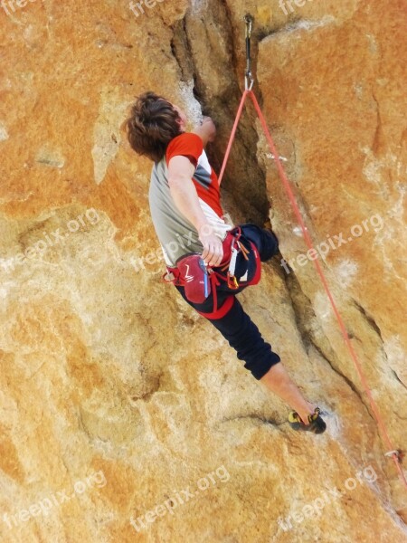 Rock Wall Escalation Climber Siurana Free Photos