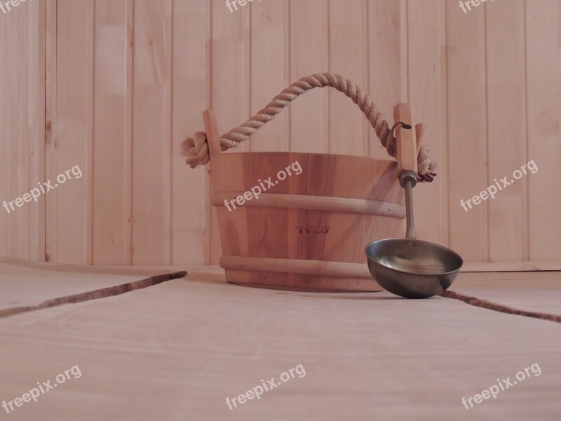 Bath Sauna Pail Scoop Tree