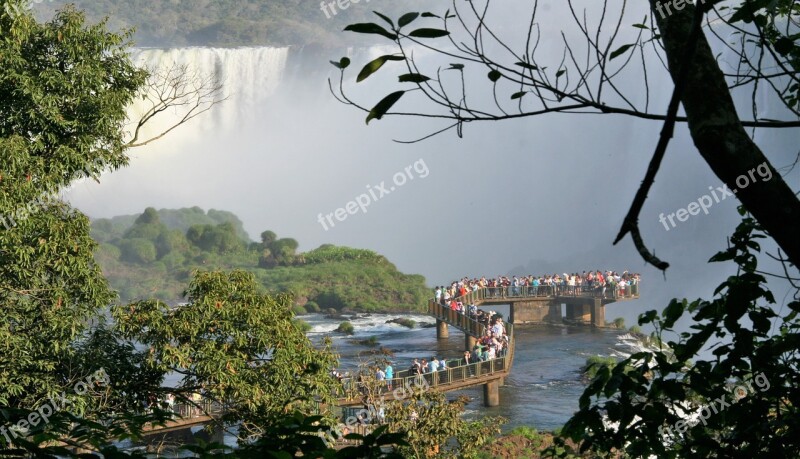 Iguazu Falls Brazil Tour Viewpoint People