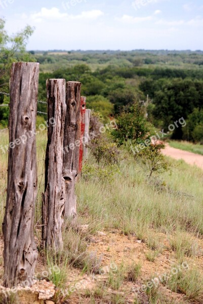 Fence Landscape Texas Outdoor Hillside