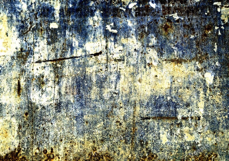 Texture Grunge Background Blue Wall