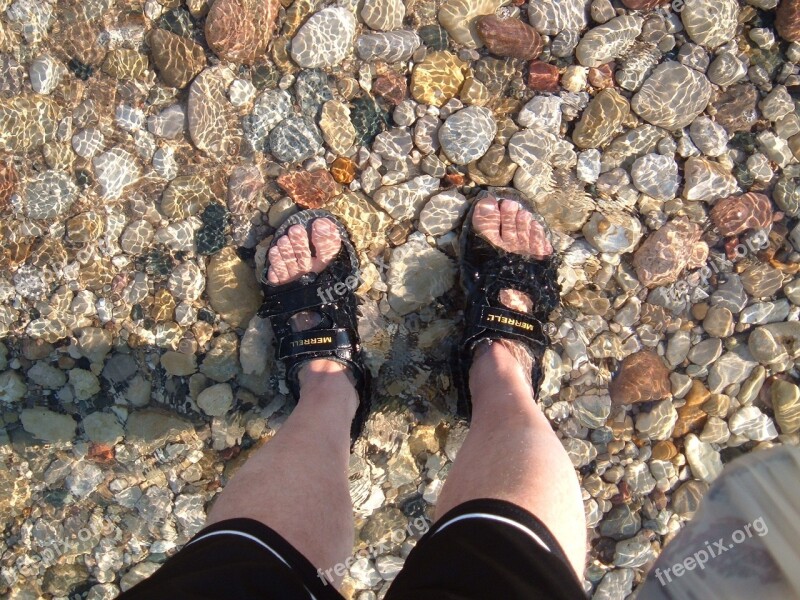 Human Natue Feet Outdoors Water