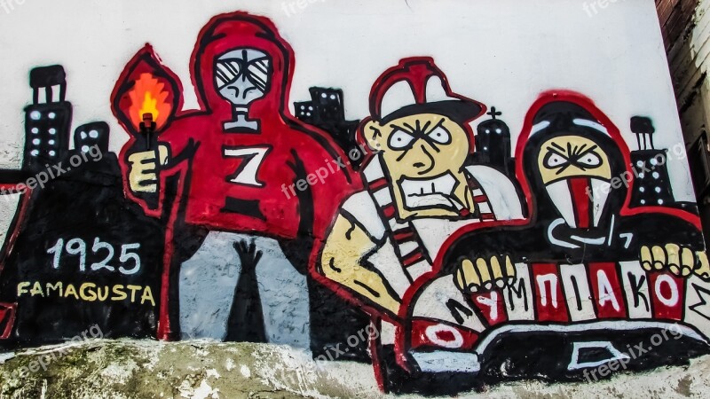 Cyprus Paralimni Graffiti Fans Hooligans