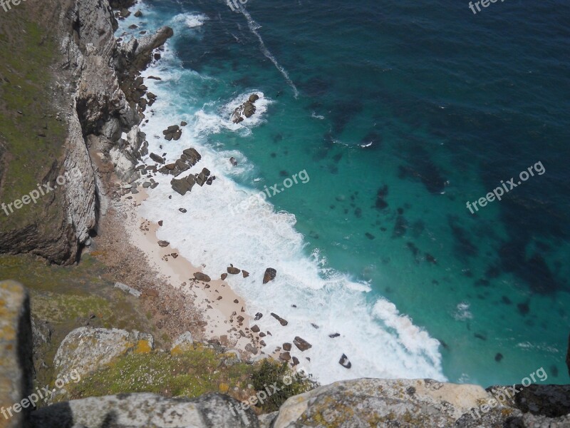 Beach View From Above Sea South Africa Cape Of Good Hope