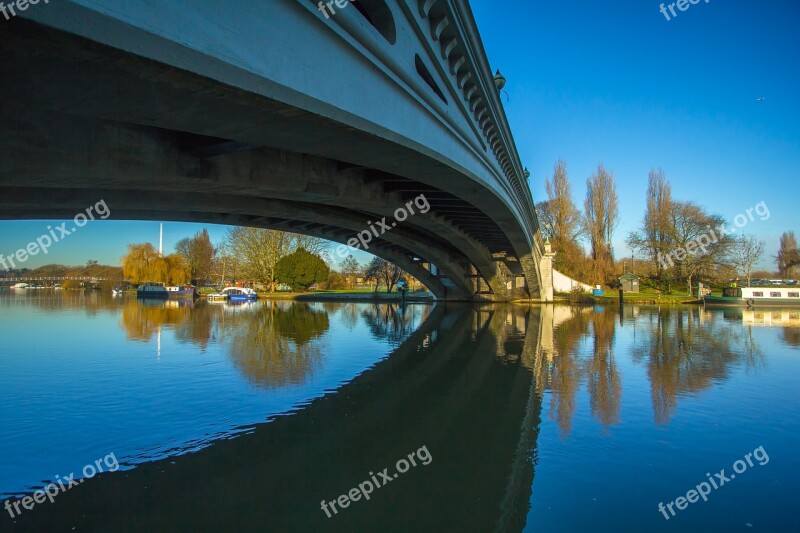 Bridge Reflexion River Reading England