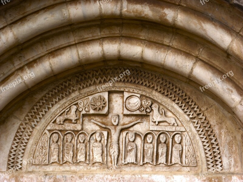 Eardrum Portalada Romanesque Pantocrator Relief