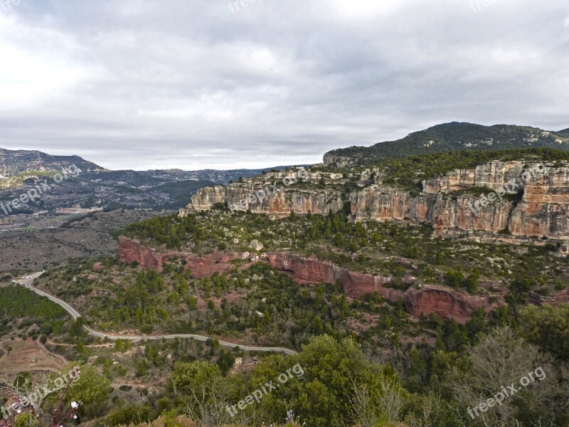 Landscape Priorat Siurana Mountain Free Photos