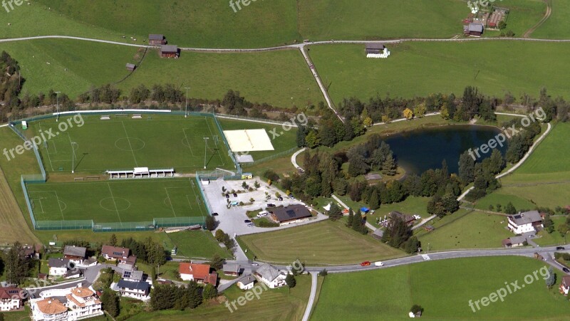 Landscape Football Pitch Leisure Recreational Facility Neustift