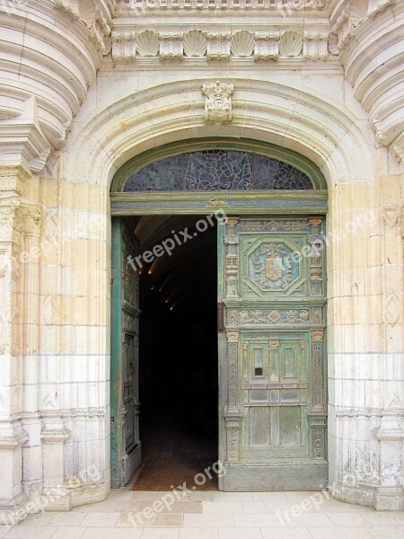 Chateau De Chenonceau Entrance Door Renaissance Indre-et-loire