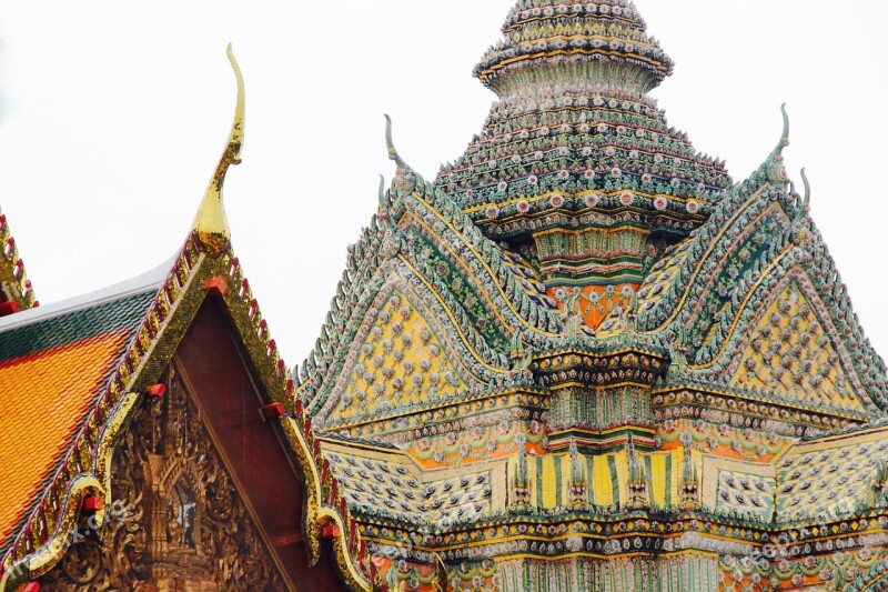 Temple Roof Pagoda Architecture Palace