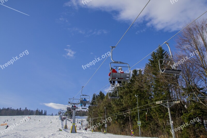 Ski Resort Winter Ferie Ski Lift Lift Chair