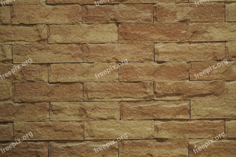 The Wall The Bricks Background The Structure Brown