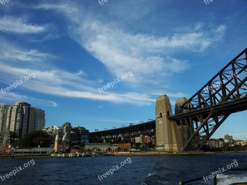 Sydney Harbour Bridge Sky Bridge Harbour Sydney