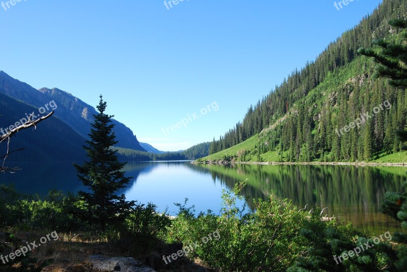 Lake Mountain Reflections Landscape Environment