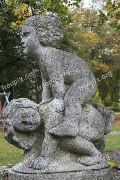 Cherub Park Angel Figure Statue Sculpture