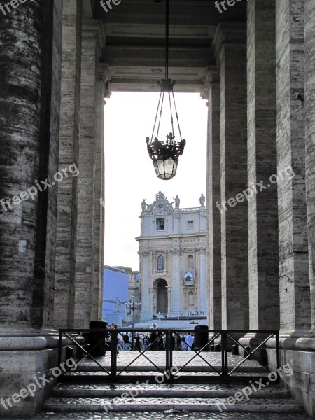 Vatican St Peter's Basilica Bernini's Colonnade Rome Free Photos