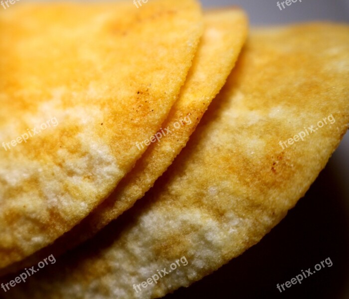 Chips Stack Of Chips Yellow Potato Chips Food