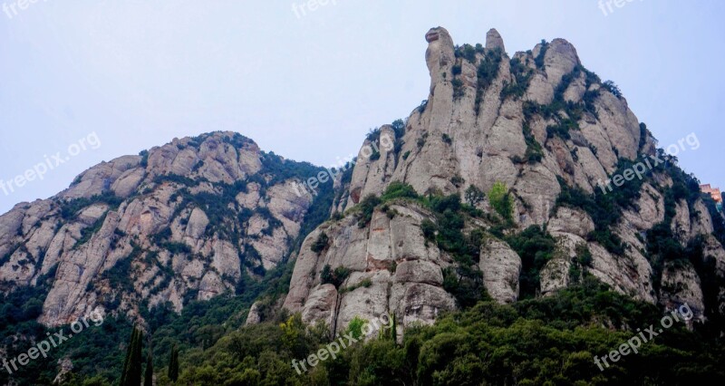 Montserrat Mountain Nature Spain Travel