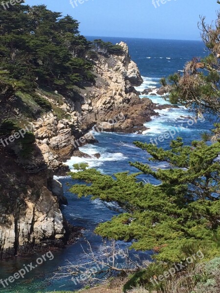 Big Sur Coast Sea Pacific Ocean