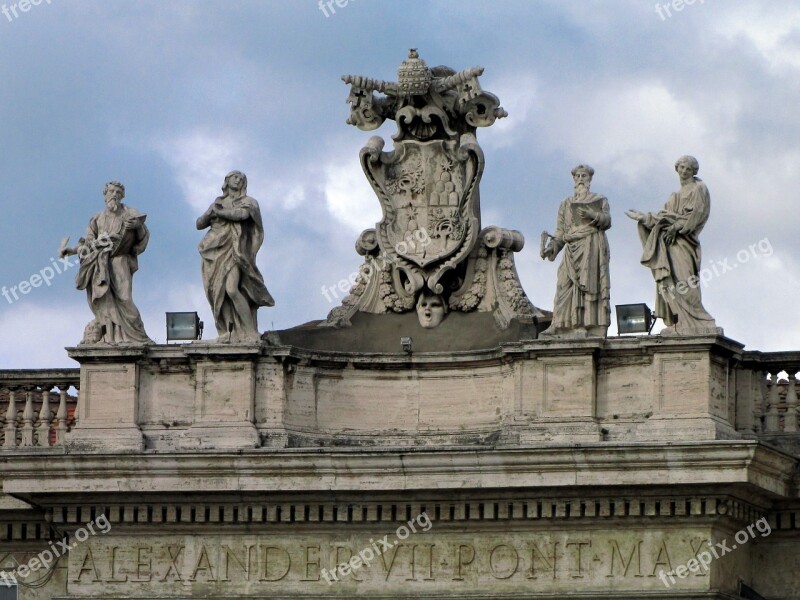 Vatican St Peter's Basilica Figures Rome Free Photos