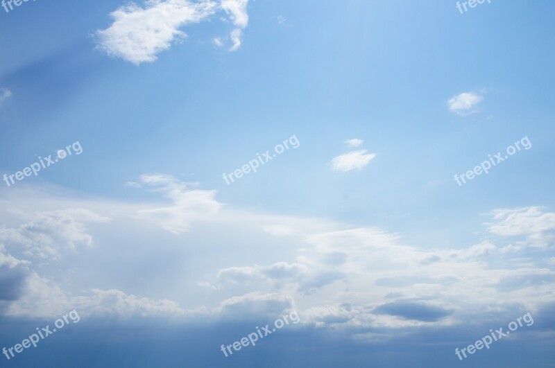 The Sky Blue Outdoors The Clouds Clouds