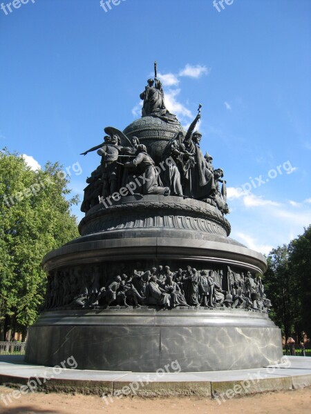 Novgorod Monument Sculpture History Sky