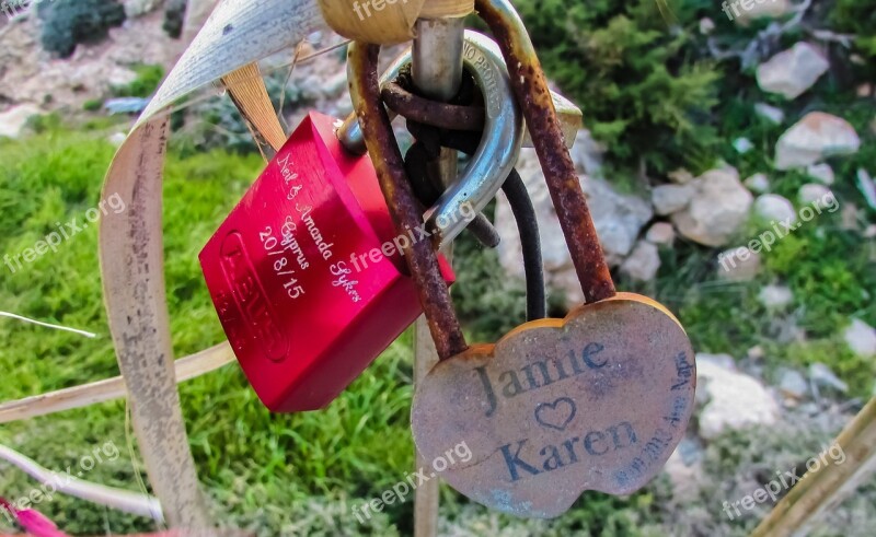 Cyprus Ayia Napa Lover's Bridge Love Padlock