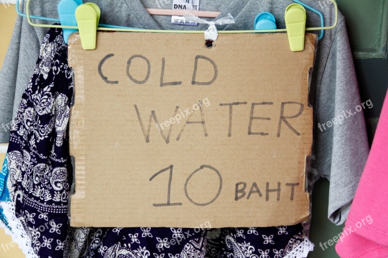 Cold Water Drink Shield Note