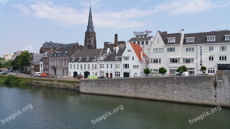 Maastricht Canal Netherlands Homes River