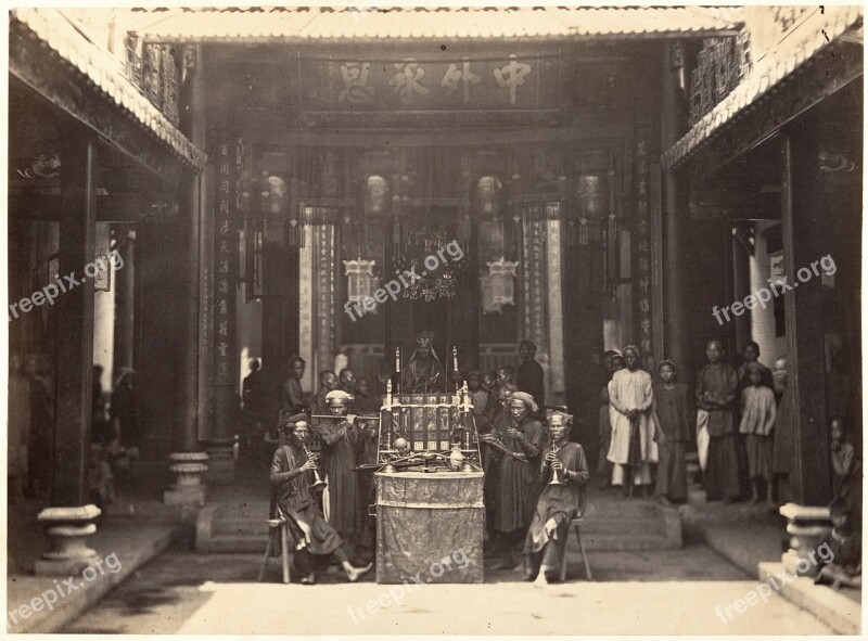 Chinese Pagoda Cholon Religious Ceremony Prayer Saigon Cochin