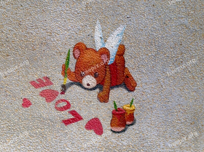 Little Angel Love Wall Paint The Bear