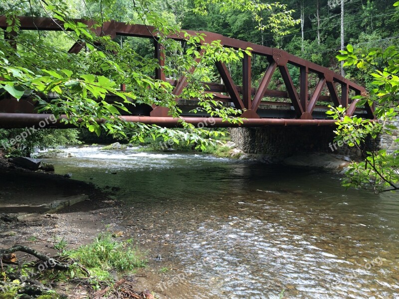 Bridge Iron River Creek Great Smokey Mountains