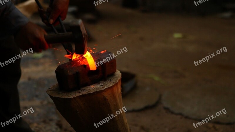 Blacksmith Fire In Rural Areas Farmer Deep Color