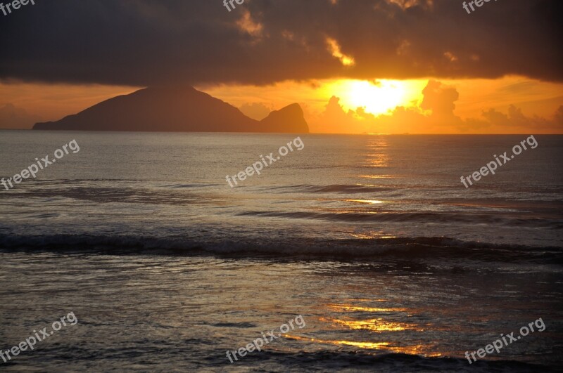 Ilan Wushi Harbor Sea Sunrise Free Photos