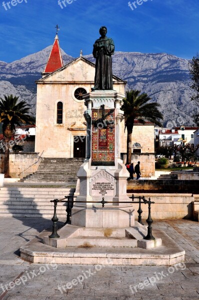 Kacic Square Concathedral St Mark Makarska Croatia Travel