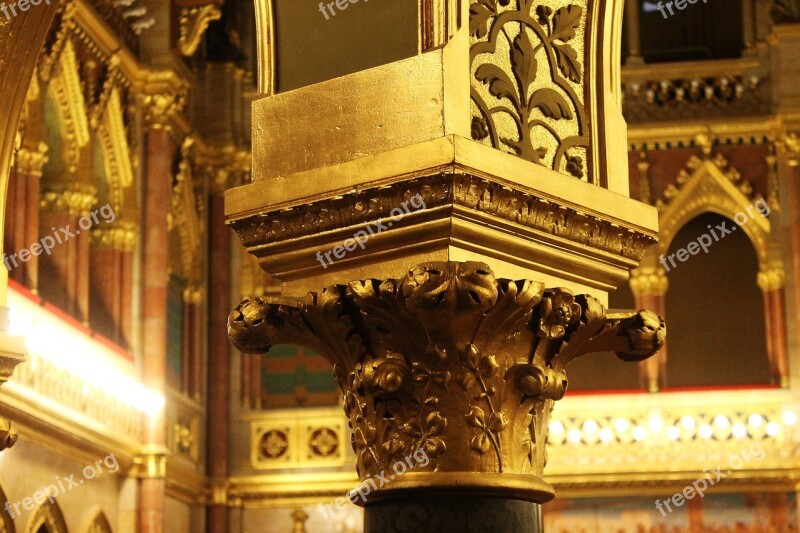 Column Decoration Carving Pillar Budapest