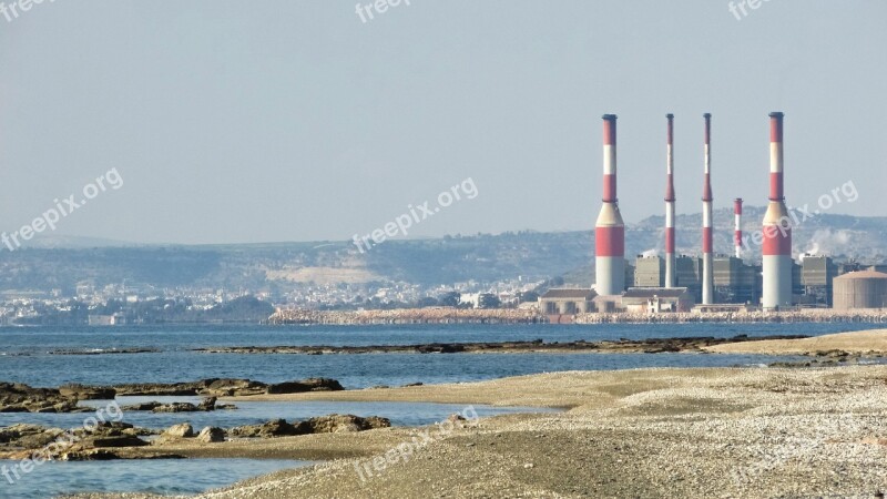 Cyprus Ormidhia Coast Dhekelia Power Plant Free Photos