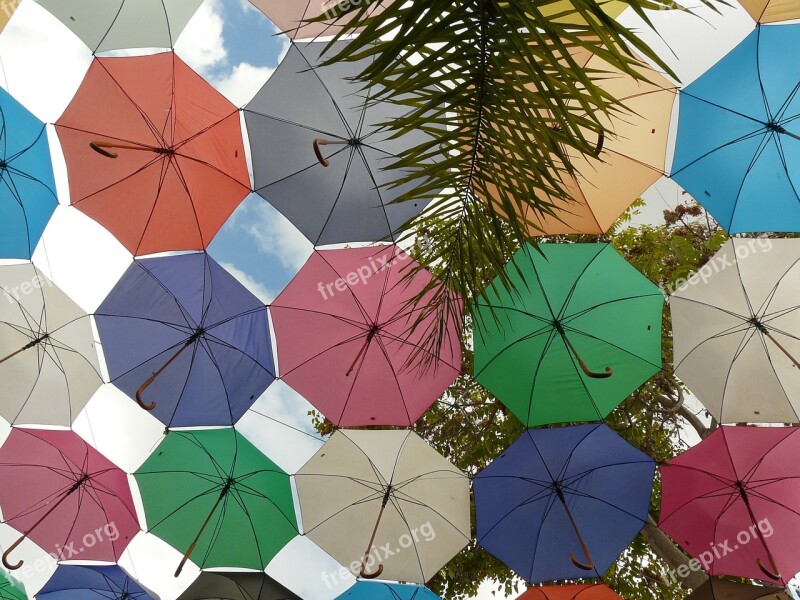 Parasol Sun Protection Cyprus Nicotine Shopping Street